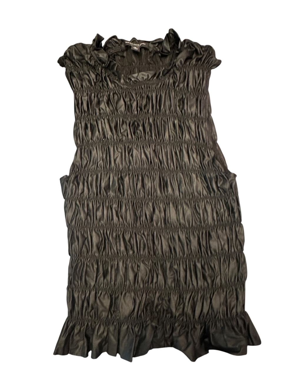MARC NEW YORK Andrew Marc Black Smocked Ruffle Blouse Top Women’s XL